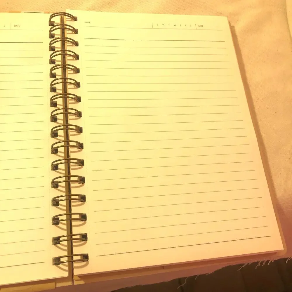 Denik NWT 130 Lined Pages Spiral Bound Wooden Notebook 8.75x6.125